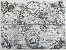 Mappa Mondo antica Covens &