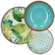 Servizio di Piatti da Tavola in Ceramica Jungle Metropolis 18 Pezzi