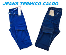 Jeans Imbottito Caldo termico Regular Fit Tg.44/64