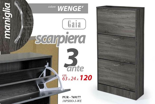 Mobile scarpiera gaia - scarpiera, legno