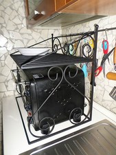 Mensola in ferro battuto rustica forno fornetto a microonde cucina salva spazio 