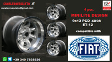 Cerchi in lega Minilite 13 pollici 9x13 9j 9j13 9jx13 per Fiat Lancia Alfaromeo