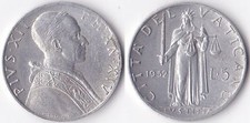 CITTA' DEL VATICANO 5 LIRE
