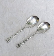 Antiche Palette Sheffield Marmellata Aestethic Movement Bamboo Pattern Jam Spoon