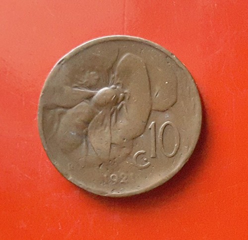 Centesimi 1921 errore - 10,