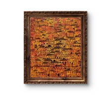INSANIA OBSESSIONEM- Urbanities II - Mixed Media on Wood - Renzo Buggiani