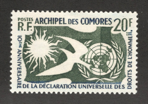 1958 comores 20f - comores, sc#