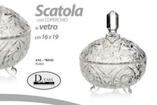 SCATOLA VETRO TRASPARENTE CON