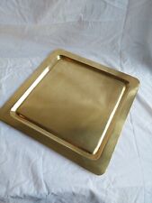 Grande Piatto Sottovaso In Ottone Anni 70 Vintage Firmato Cibic/ Nicoletti