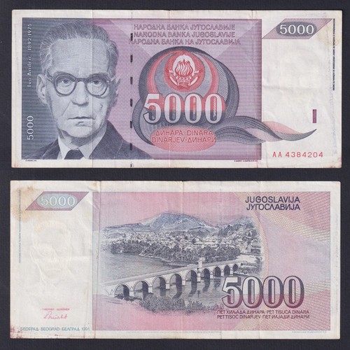 Banconota jugoslavia 5000 - jugoslavia,
