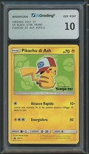 Pokemon Pikachu di Ash AiGrading 10 gem mint promo sm 112 pop 1 no psa