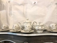 Porcellana the set tazzine inglese oro primavera arredo collezione fiori porcell