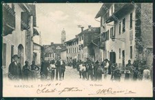 Cuneo Narzole via Cavour postcard cartolina KF3409