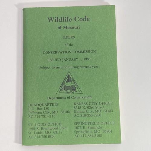 Wildlife code missouri - code,