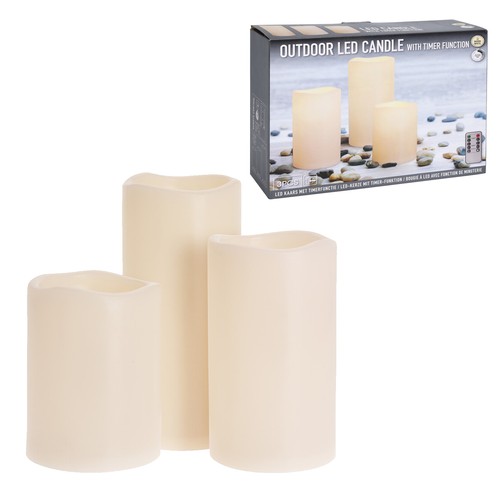 Set candele led esterno 3pz - set, da