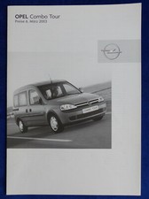 Opel Combo Tour price list