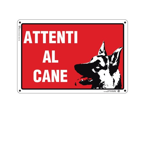 Cartello alluminio attenti - cartello,