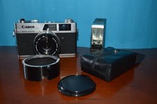 CANON : CANONET QL 19  + Obiettivo Fisso 45mm. + Flash Canolid D