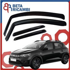 Deflettori Aria Per Dacia Sandero Stepway Antipioggia Antivento Fumè Ant Pos 4P