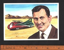 Art Arfons USA Land Speed Record Rare Large Trade Card 1966 Green Monster Car