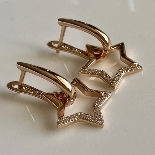 Eleganti orecchini stella - , oro
