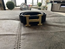 Hermes cintura in pelle nera