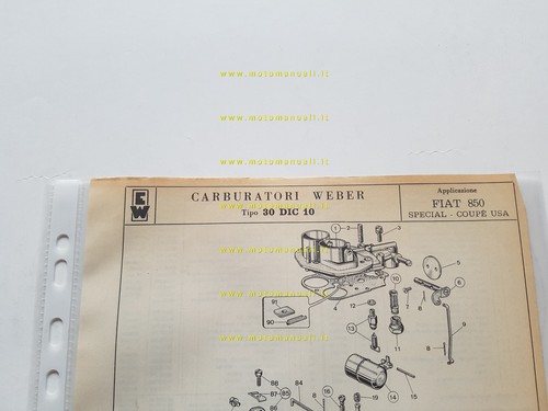 Weber carburatore dic 10 - weber,