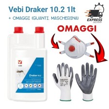 VEBI INSETTICIDA DRAKER 10.2 - LT 1 zanzare ed Altri Insetti  Più Omaggi Sconto 