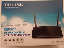  TP-LINK  AC1200 ADSL2 + MODEL ROUTER Archer D50