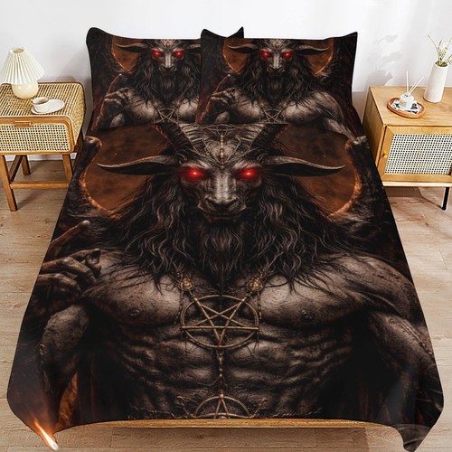 Baphomet testa capra nero - di,