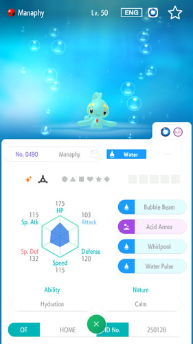Evento manaphy lucido - manaphy,