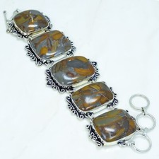 Bracciale In Argento Fatti A Mano In Giada Di Bambù Etnico 7-8" BRJR5102