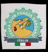 Adesivo vespa club - club, foggia
