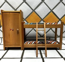 Mobile Camera da letto in legno Anni 70/80 per Bambole Barbie