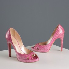 Casadei Sandali Rosa Pelle N. 35 Second Hand Italia con Accessori Originali