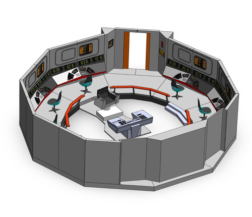 Diorama star trek - tos, bridge
