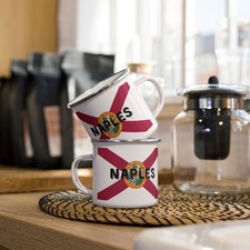 Tazza smaltata bandiera Napoli