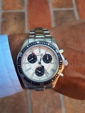 Wyler Vetta Panda Quartz Chronograph Swiss Made Con Difetto - With Defect.