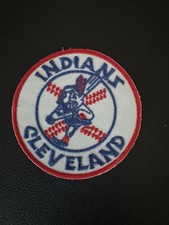 Patch logo ricamato indiani Capo Wahoo Cleveland VINTAGE RETRÒ NUOVO-VECCHIO MAGAZZINO