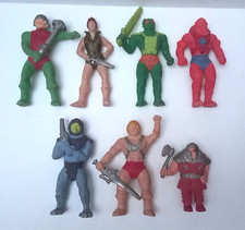 Masters of the Universe LOTTO 7 PERSONAGGI GOMMA 1984 Mattel Motu