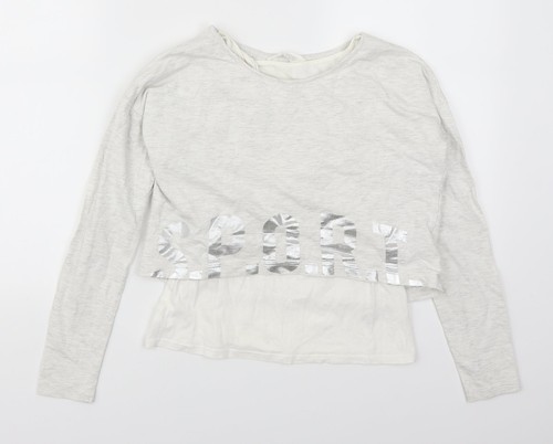 Felpa bambina grigia - h&m, misto