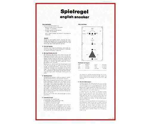 Poster snooker regole - snooker,