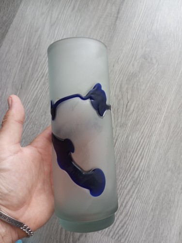 Vaso vetro satinato con - vaso,