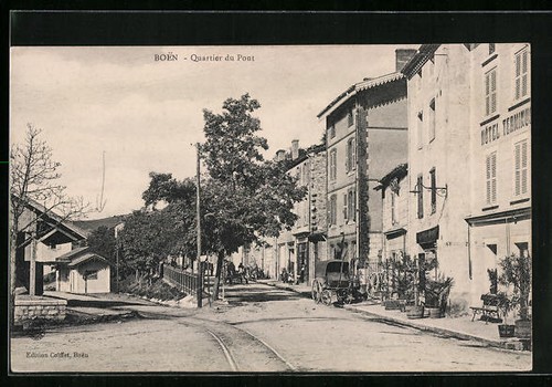 Cpa boen quartier pont - boen,, du