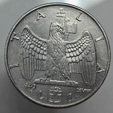 1 Lira 1940 XVIIII 4 stanghette R3 SPL-FDC, Vittorio Emanuele III Regno D'Italia