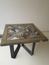 Tavolo in ceramica e legno