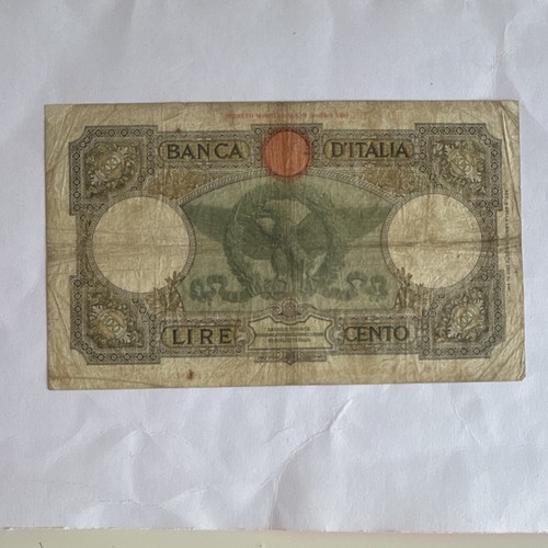 Banca italia 100 lire - banca,