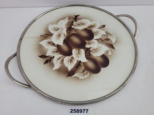 Piatto torta ceramica metallo