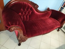 Dormeuse divano rosso velluto - dormeuse,