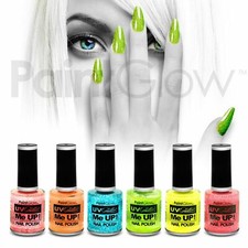 SMALTO unghie FLUORESCENTE neon uv + BRILLANTINI nail art fluo 6 colori a scelta